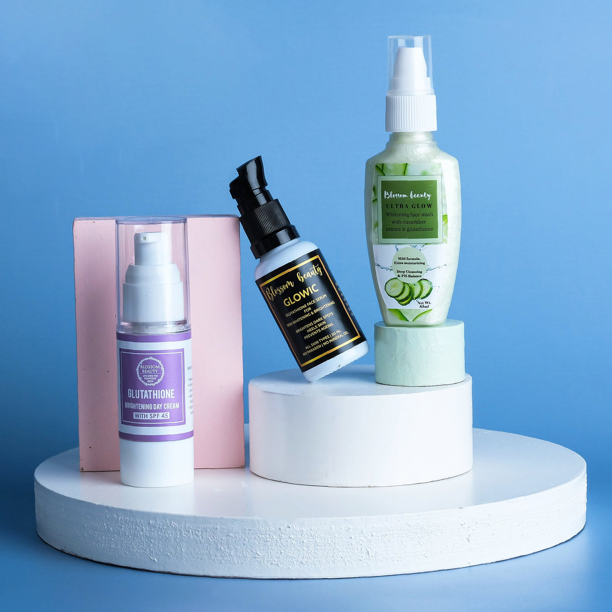 Combo 2 (Face Wash + Face Serum + Glutathione Day Cream)