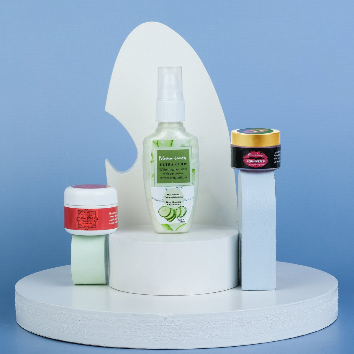Combo 4 (Glow Glam Cream + Face Wash + Lipmetic)